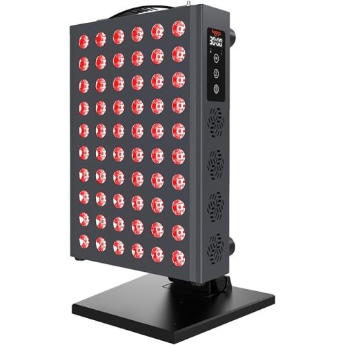 Hooga Red Light Therapy for Face and Body, Red Near Infrared Light with Timer and Stand. 60 Dual Chip LEDs. Flicker Free Clinical Grade Panel for Energy, Pain, Skin, Recovery, Performance. PRO300