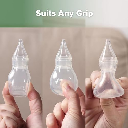 Haakaa Silicone Baby Nasal Aspirator | Nose Bulb Syringe | Easy-Squeezy Baby Nose Cleaner, Newborn Infant &Toddler - BPA Free Silicone