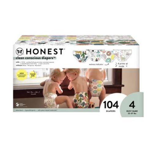 The Honest Company Clean Conscious Disposable Diapers Barnyard Babies & Pandas - Size 2 - 72ct