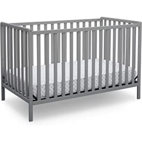 Delta Children Heartland 4-in-1 Convertible Crib - Greenguard Gold Certified, Grey