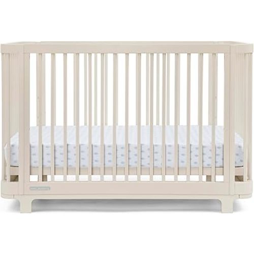 Delta Children Nest 4-in-1 Convertible Crib - Greenguard Gold Certified, Soft Beige