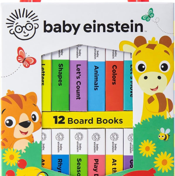 Baby Einstein - My First Library Board Book Block 12-Book Set - First Words, Alphabet, Numbers, and More! - PI Kids