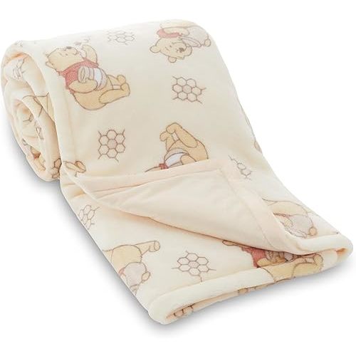 Disney Mickey Mouse, Minnie Mouse, Winnie The Pooh, Lilo and Stitch 2-Ply Infant Blanket - Soft Fleece with Polyfill - Cozy and Warm Baby Blanket for Baby Boys and Girls, 30x40 Inches