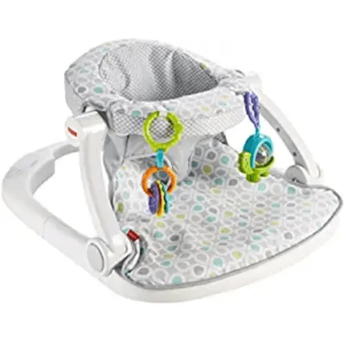 Fisher-Price Portable Baby Seat with Toys, Baby Chair for Sitting Up, Sit-Me-Up Floor Seat, Honeydew Drop