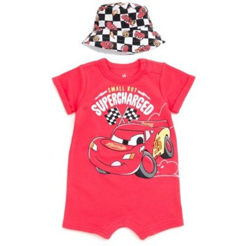 Disney Mickey Mouse Newborn Baby Boys Romper and Bucket Sun Hat Red Newborn