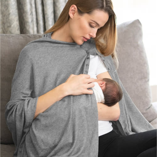 Grey Nursing Cover Maternity Shawl| Seraphine