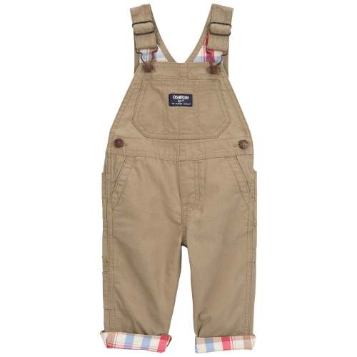 Baby Solid Canvas Overalls - Brown - OshKosh | Carter's