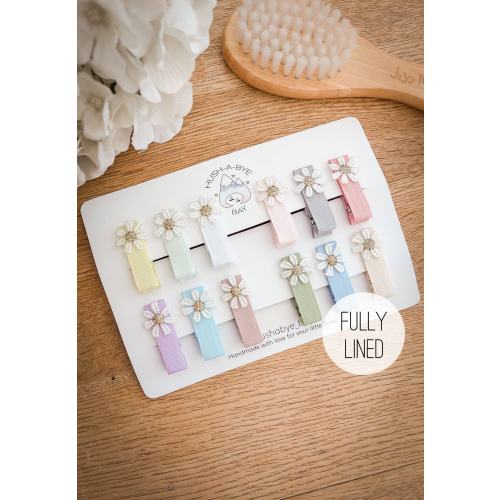 Baby Hair Clips, Fully Lined Clips, Baby Fringe Clips, First Hair Clips, Tiny Hair Clips, Toddler Clips, Gentle Hair Clips, Hair Clip Set