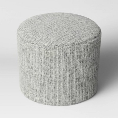Alderson Round Pouf - Threshold™: Transitional Footrest, Wool-Blend Cylinder, No Assembly Required