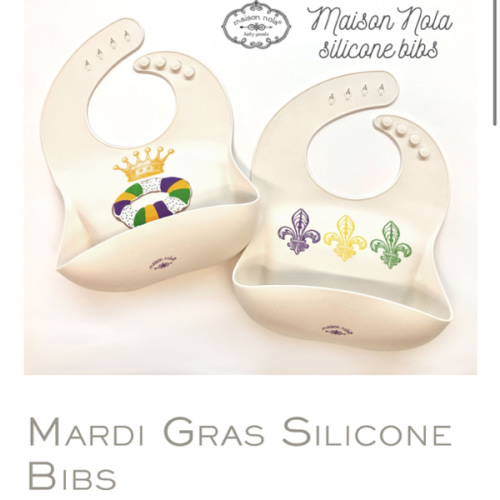 Mardi Gras Silicone Bibs | Maison Nola