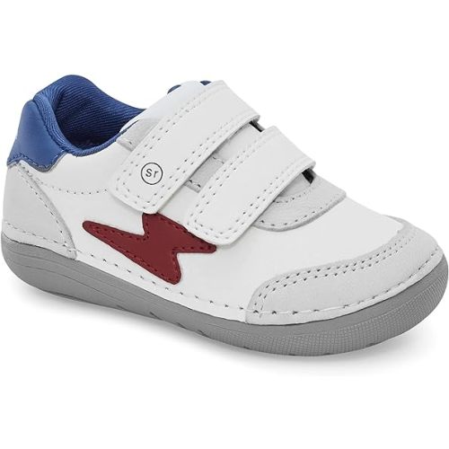 Stride Rite Boy's SM Kennedy Athletic Sneaker, White Multi, 4 Wide Toddler