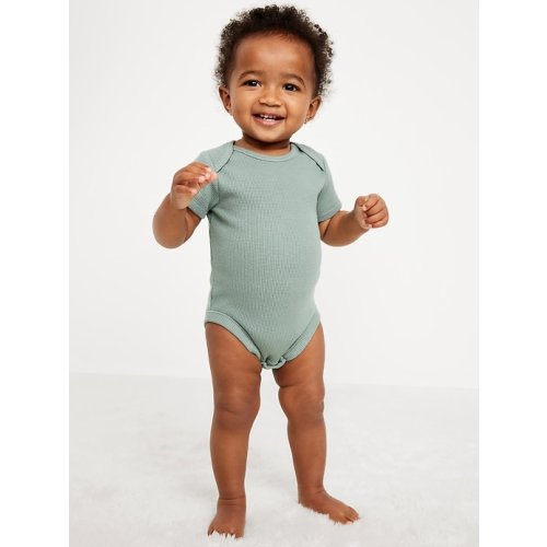 Unisex Short-Sleeve Waffle-Knit Bodysuit for Baby | Old Navy