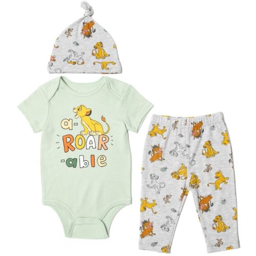 Disney Pixar Monsters Inc. Mike Infant Baby Boys 3 Piece Outfit Set: Bodysuit Pants Hat Blue/Green 24 Months