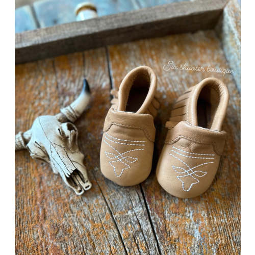 Leather baby moccasins