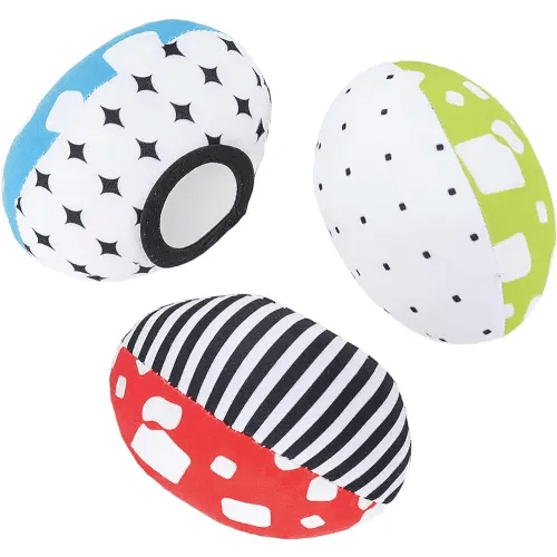 The MamaRoo Replacement Balls (for Mamaroo Swing) Offer More Interaction and Reversible Ball Options to Complement The Multi-Coloured MamaRoo Cradle in a Set of 3 Balls