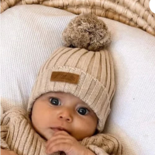 Little B's Ribbed Beanie - Oak