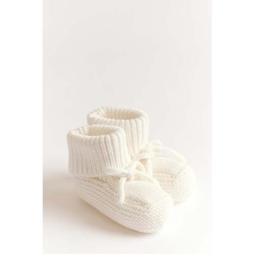 Classic Knit Booties – Oat & Marl