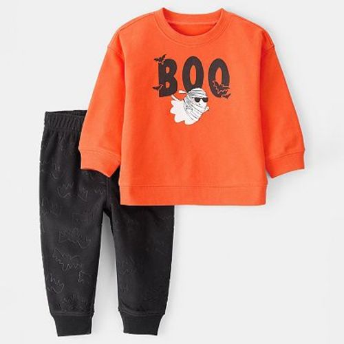 Baby Carter's 2-Pc. Halloween Ghost Pullover Sweatshirt & Jogger Set