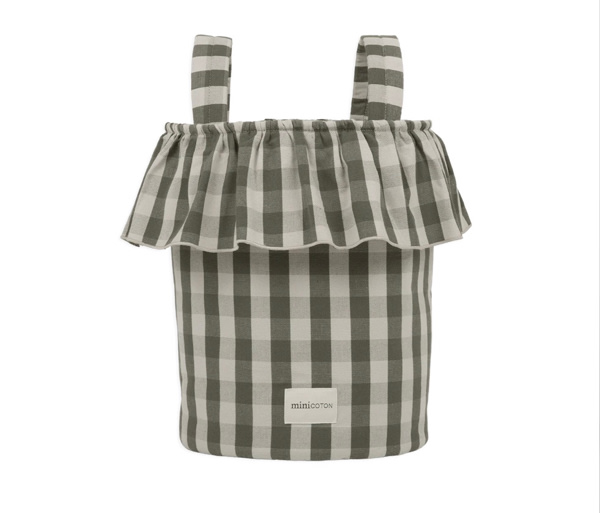 Basket Vichy - Bottle + Sand · Minicoton