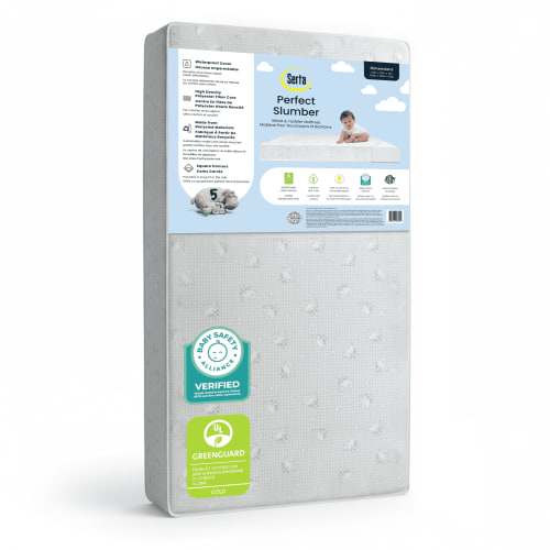 Serta Perfect Slumber Dual Sided Crib and Toddler Mattress, Waterproof, Hypoallergenic