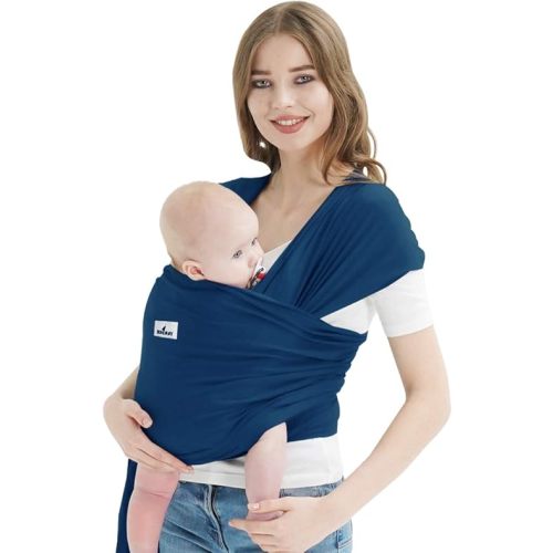 Baby Wraps Carrier, Jeroray Baby Carrier,Hands Free Infant Carrier, Lightweight,Breathable,Softness,Navy Blue