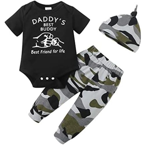 Renotemy Newborn Baby Boy Clothes Outfits Infant Boy Letter Print Romper Pants Clothing Set