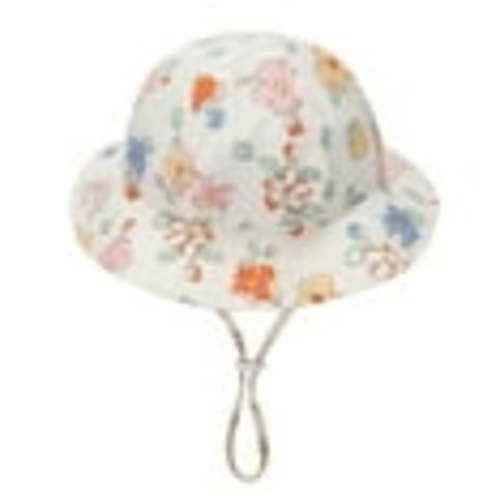 Toddler Sun Hat Baby Girls Boys Bucket Hat Infant Beach Hat Infant Summer Wide Brim Fisherman Hat with Chin Strap 0-12 Months