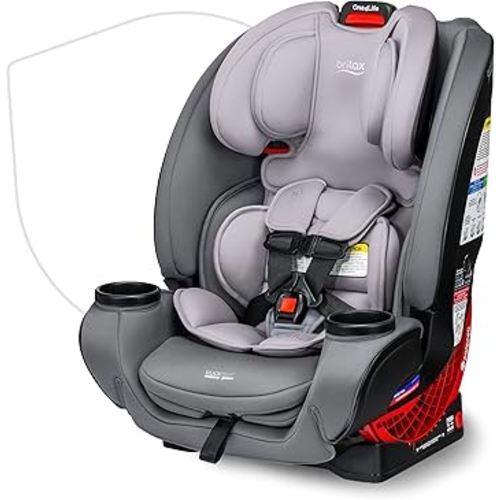 Britax One4Life Convertible Infant Car Seat, 10 Years of Use from 5 to 120 Pounds, Converts from Rear-Facing to Forward-Facing Booster Seat, Machine-Washable Fabric, Glacier Graphite