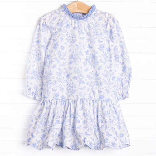 Timeless Toile Dress, Blue – Stitchy Fish