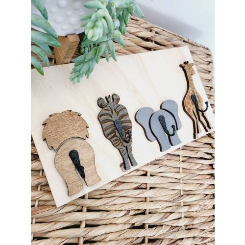 Wood Safari Coat Clothes Hanger Hook Jungle Animals Nursery Wall Bedroom Bathroom Rack Decor Neutral Baby Room Baby Shower Gender Gift - Etsy