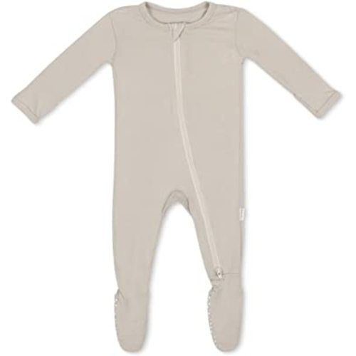 Soft Baby Bamboo Viscose Footie Pajamas, Zipper Closure, 0-24 Months