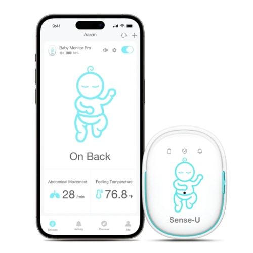 Baby Monitor Pro: Tracks Abdominal Movement, Rollover, Temperature – Sense-U