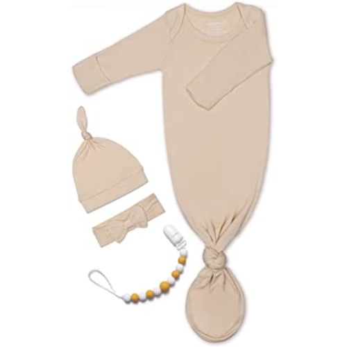 Knotted Gown with Hat and headband &Clip