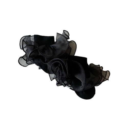 Ruffle Tutu Socks, Black