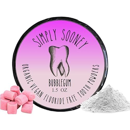 Remineralizing Vegan Mineral Tooth Powder I Bubblegum Formula for Kids I Natural Whitening I Stronger Teeth 1.5oz (1.5 oz jar)