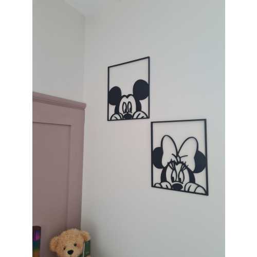 Mickey Mouse Minnie Mouse 3D Printed wall art cartoon for Kids Bedroom Nursery
