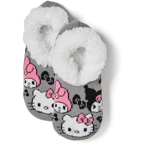 Hello Kitty Women's Friends Teddy Fur Slipper Socks