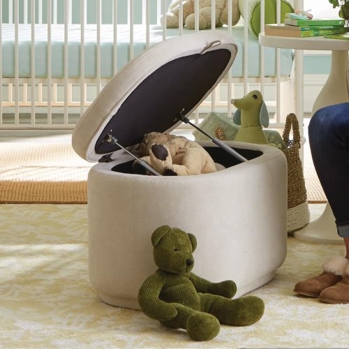 The Storage Ottoman - Ivory