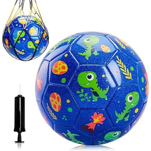 U&C Planet Soccer Ball Size 2/3/4/5 for Toddler and Kids, 1 Pack 2 Pack Classic Cartoon Ball with Pump for Girls and Boys Age 1 and up, Indoor Outdoor Soccer Game Gift