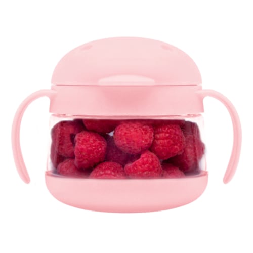 Ubbi Tweat No-Spill Tritan Snack Container for Kids and Toddlers, BPA-Free, Blush Pink