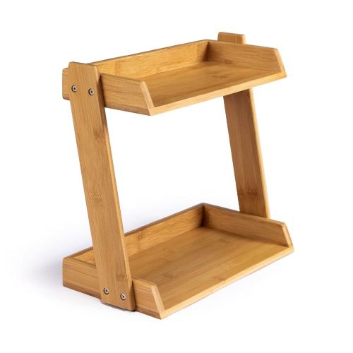 GOBAM Bamboo Makeup & Countertop Organizer, Small - Natural