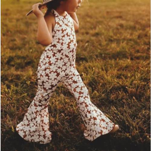 Andi Pleated Bell Bottom Jumpsuit - Flower Child