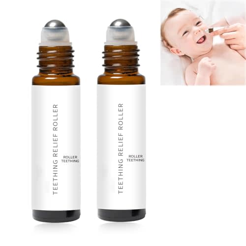 Teething Roller All Natural for Babies,Obvira Teething Roller,A Thousand Roses Teething Roller Oil,Velaria Teething Roller,Baby Teething Oil Roller,Velaria Natural Pain Relief Roller(2pcs)