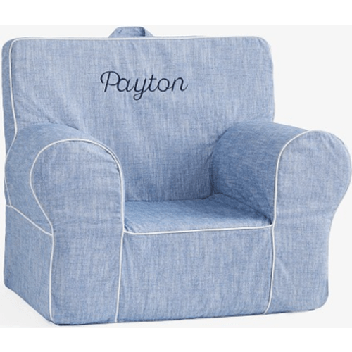 My First Anywhere Chair®, Chambray with White Piping