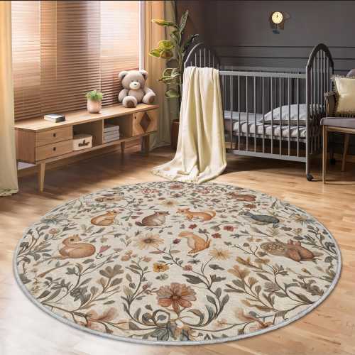 Woodland Animal Kids Rug