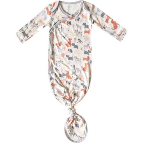 Premium Knit Knotted Long Sleeve Gown, Rufus - Copper Pearl | Maisonette