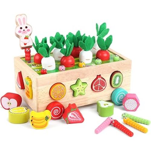 Toddlers Montessori Wooden Educational Toys for Baby Boys Girls Age 1 2 3 Year Old, Shape Sorting Toys 1st One First Birthday Girl Gifts for Kids 1-3, Wood Preschool Learning Fine Motor Skills Game