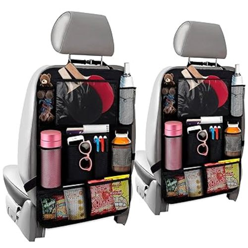 2Pcs Backseat Car Organizer - Car Seat Organizer Car Seat Kick Protector Seat Protector Car Organizer Back Seat Organizer - Car Organizers and Storage - Back of Seat Car Organizer