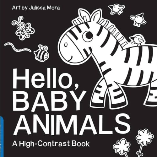 Hello, Baby Animals: A Black-and-White Board Book for Babies That Helps Visual Development (High-Contrast Books)