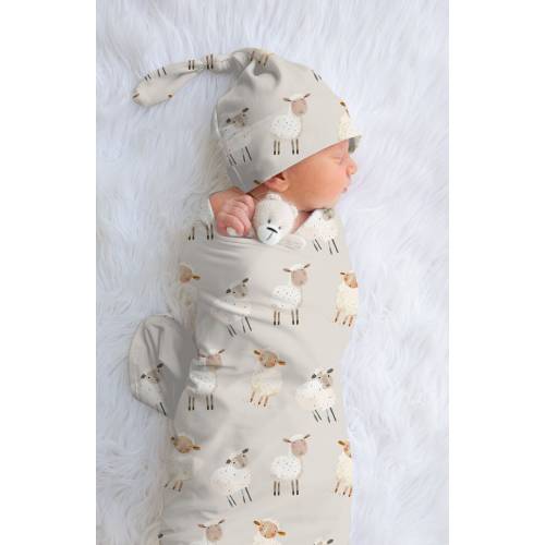 Farm Animal Swaddle Set, Farm Baby Blanket, Personalized Sheep Baby Blanket, Farm Nursery Theme, Newborn Blanket, Sheep Baby Swaddle Set
